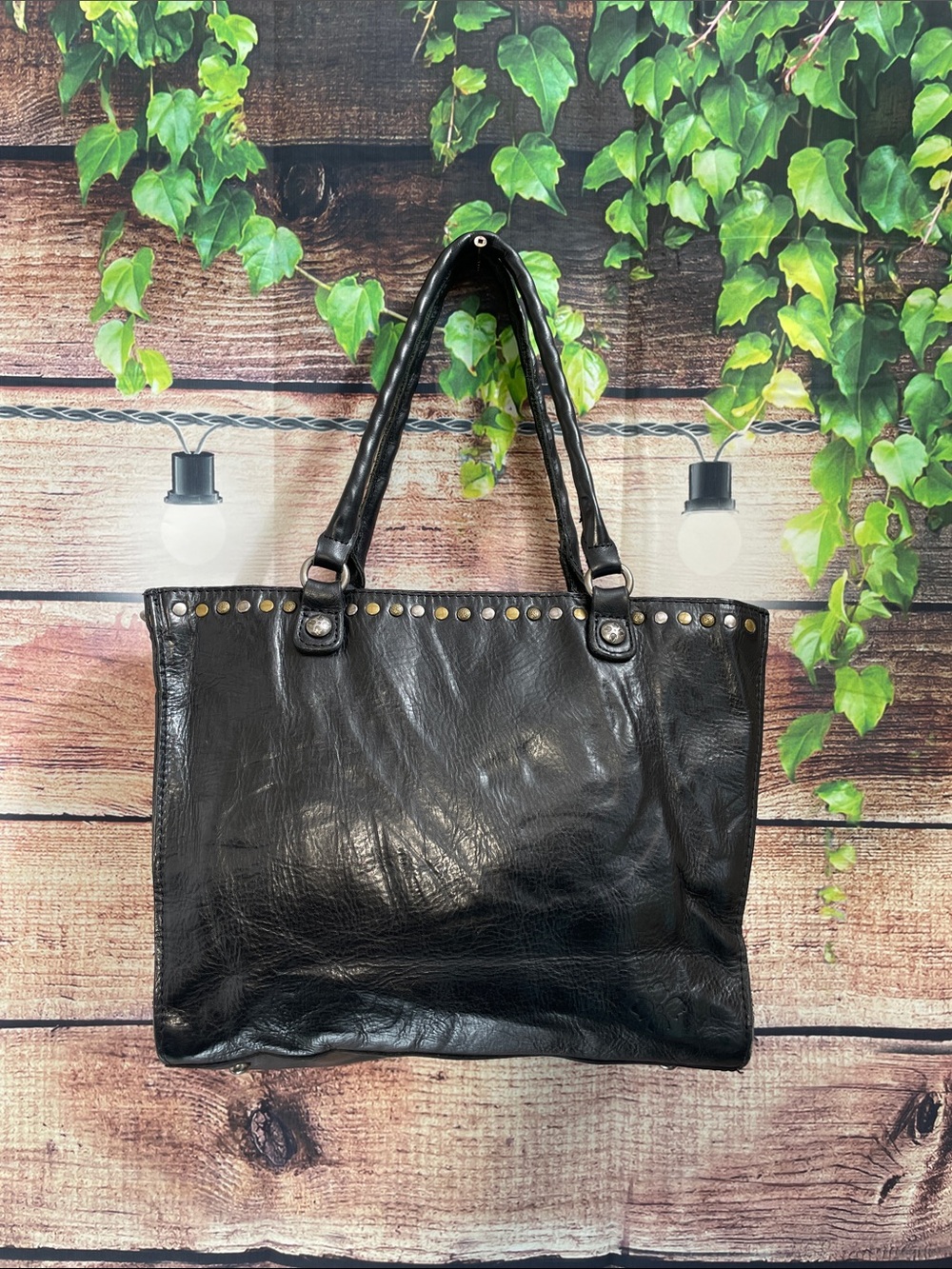 Patricia Nash Italian leather zanconia studded tote purse